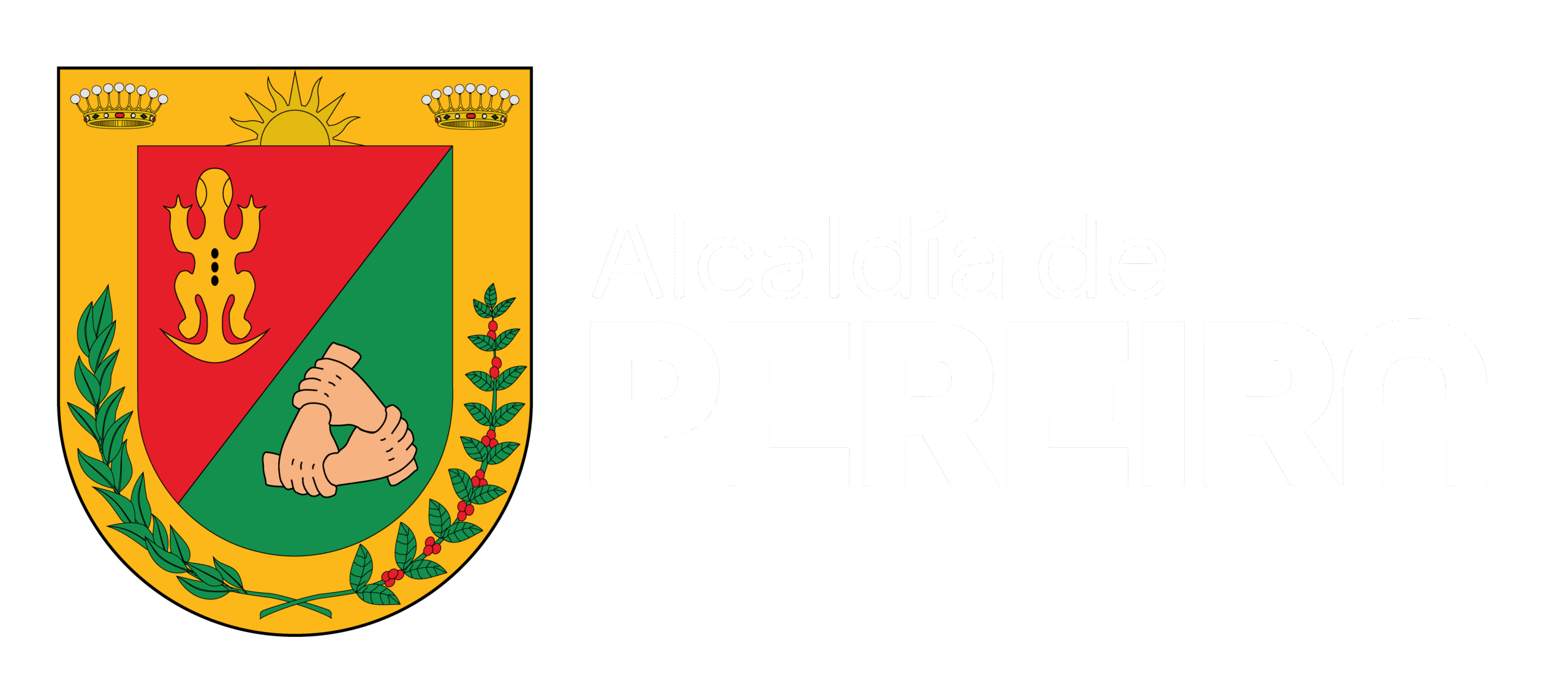 Logo Alcaldía de Pereira, blanco